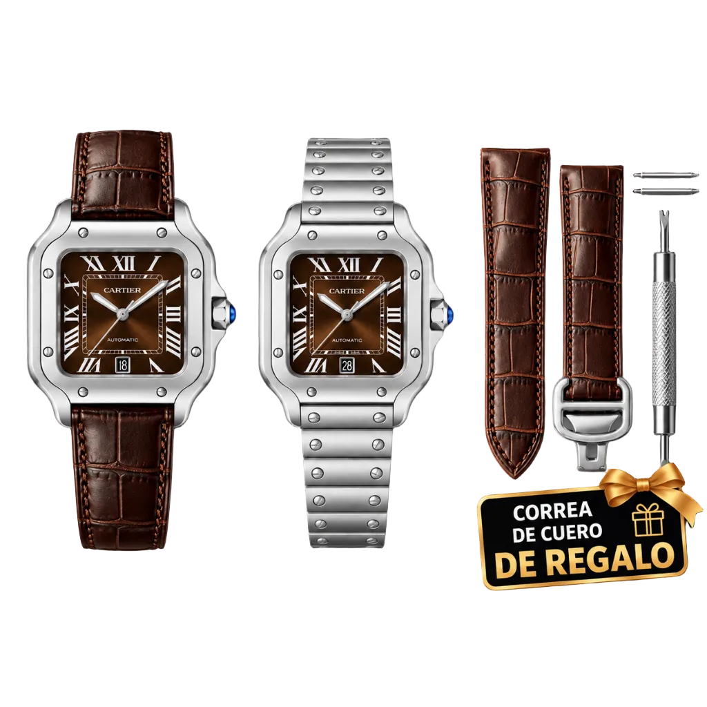 Santos "Brown 36mm" (MIYOTA)