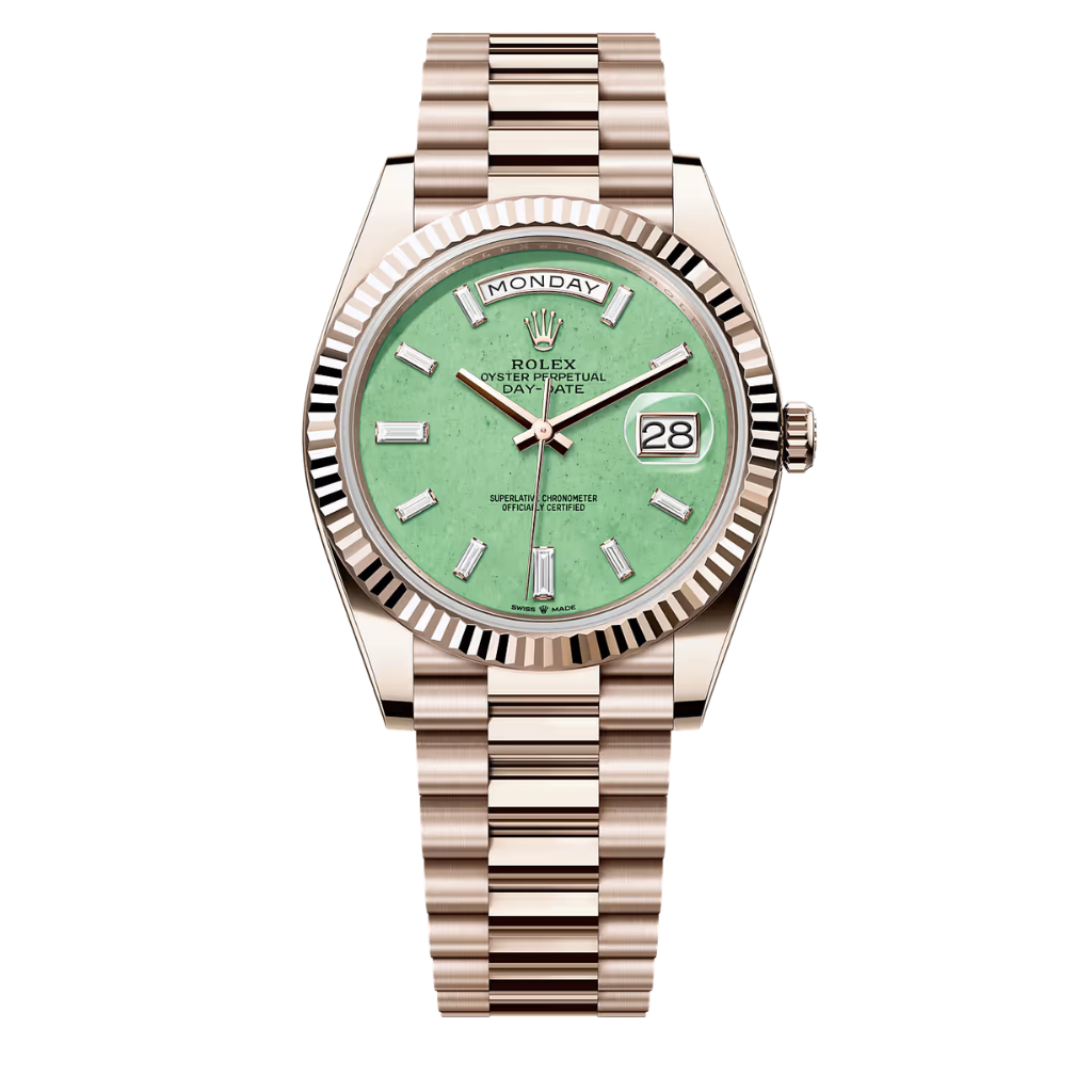 Day Date 41mm"President "Rose Gold Mint" (SUIZO)