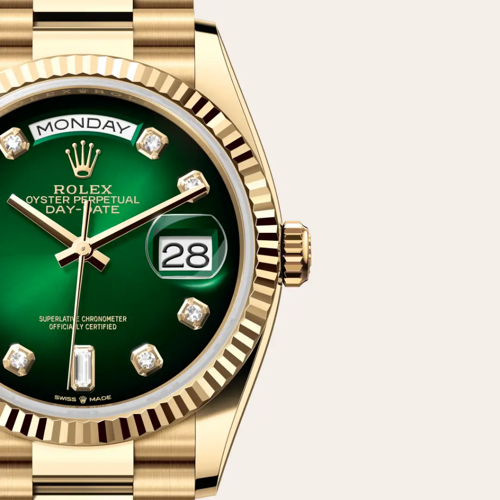 President Diamonds Verde 36mm (SUIZO) SHWRLX-100
