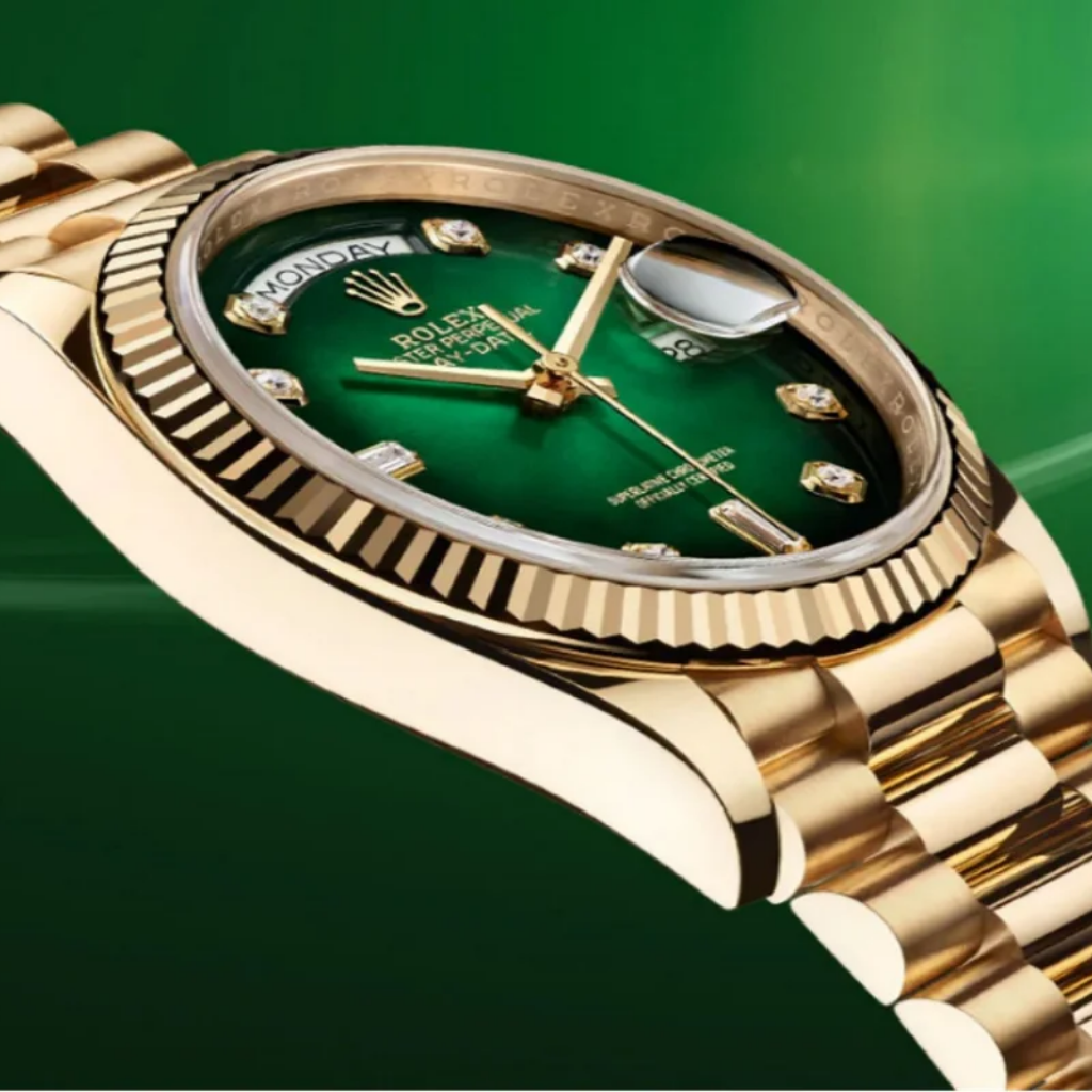 President Diamonds Verde 36mm (SUIZO) SHWRLX-100