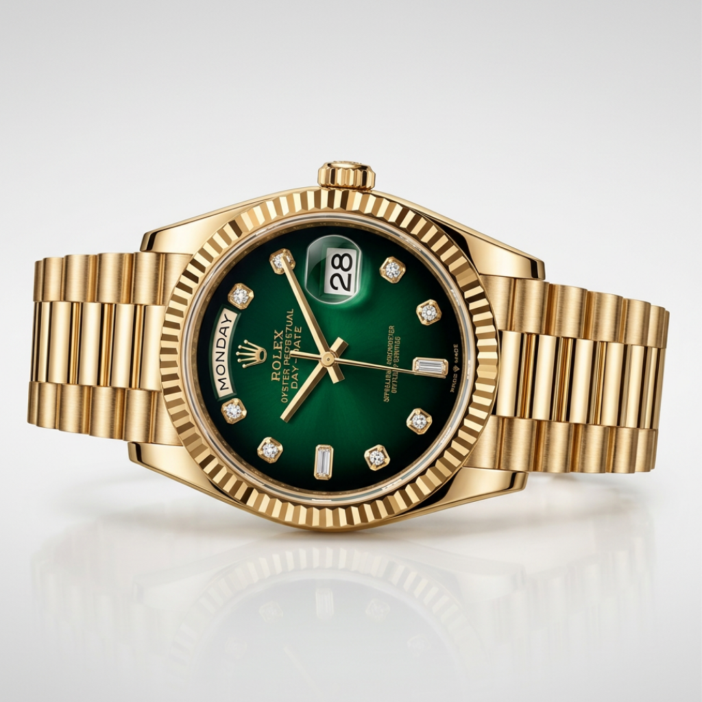 President Diamonds Verde 36mm (SUIZO) SHWRLX-100