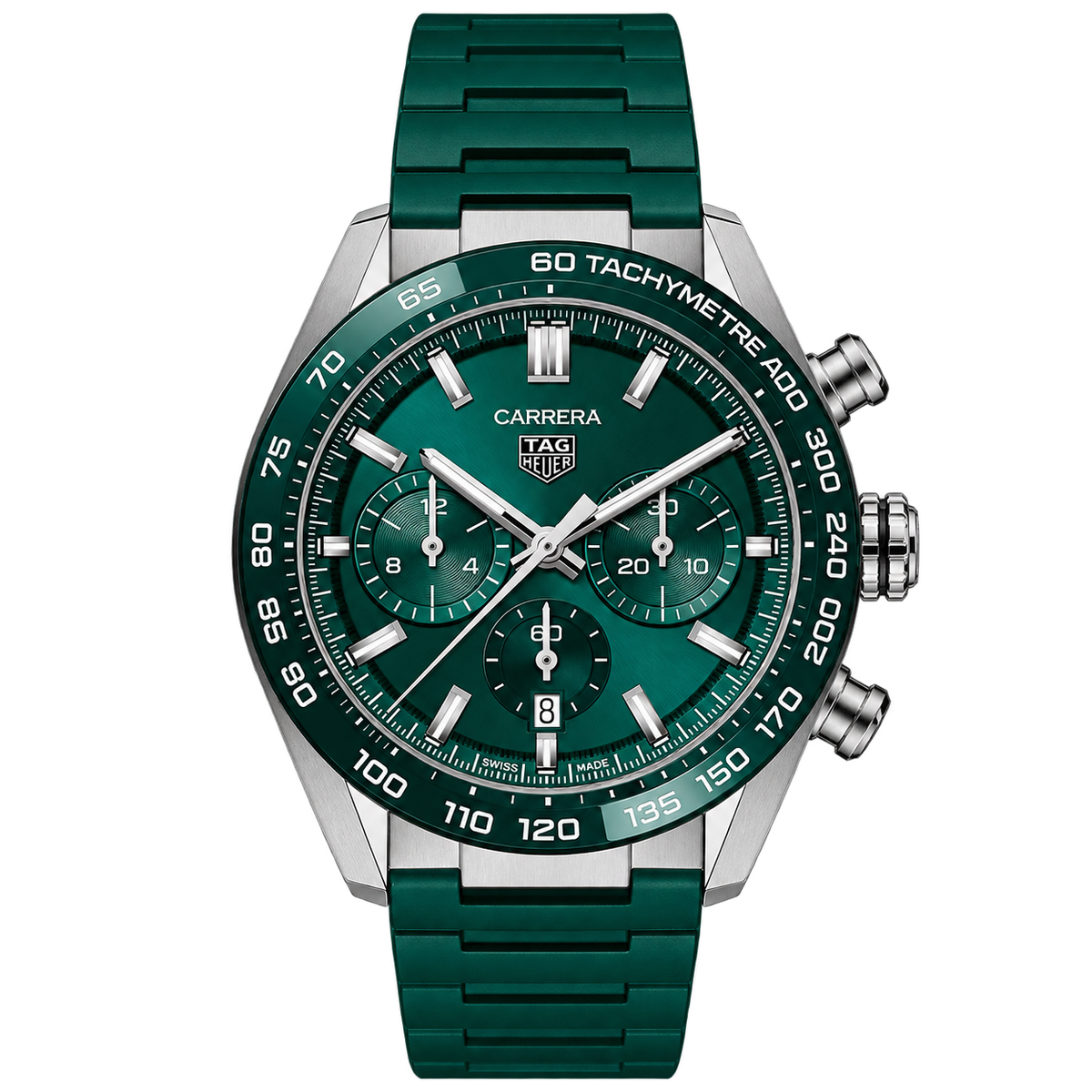 Carrera Chronograph Esmeralda Caucho (MIYOTA)