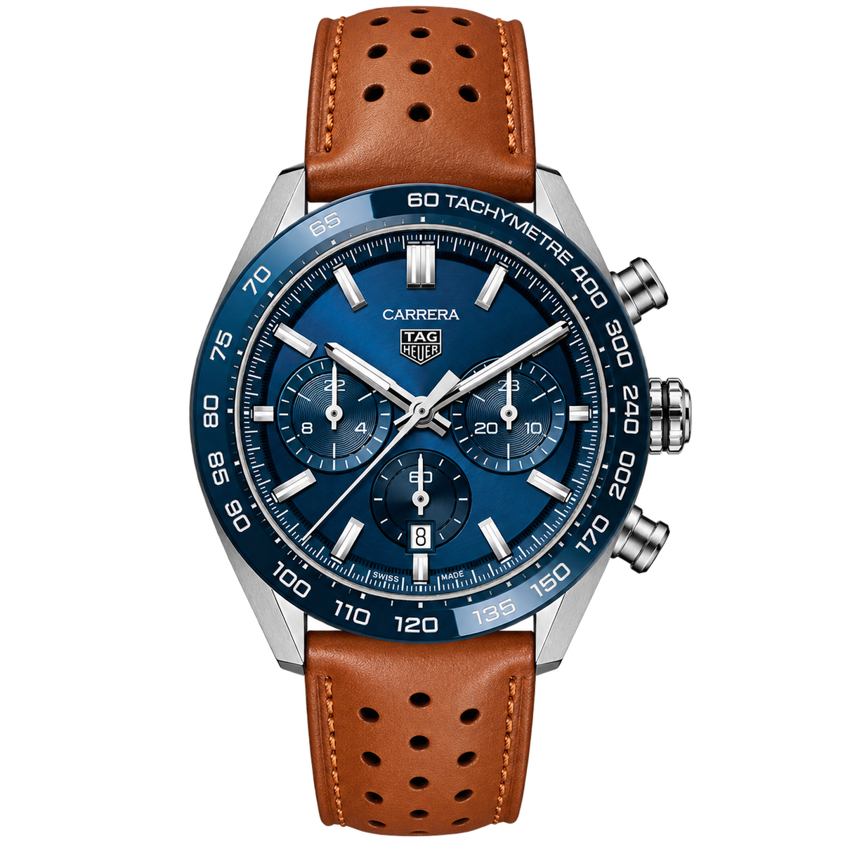 Carrera Chronograph Blue Light-Leather (MIYOTA)